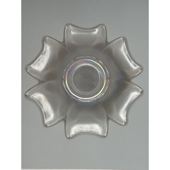 Vintage pink glass daisy dish set. Set of 2. - Picture 4 of 7